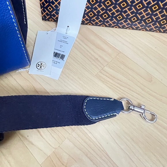 Tory Burch Petite Lee Radziwill Garden Blue and Yellow Crossbody Bag NWT - Picture 12 of 16